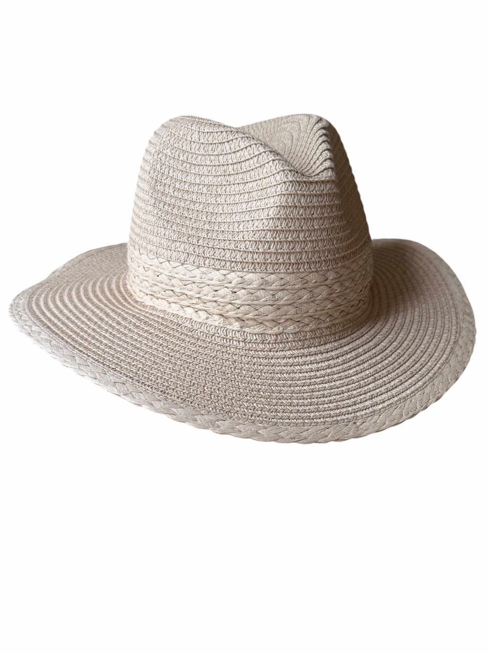 NEW Vince Camuto Woven Fedora Summer Hat, One Size